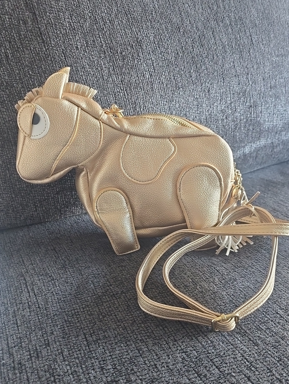 Gold Pony-Shaped Crossbody Bag - Brand